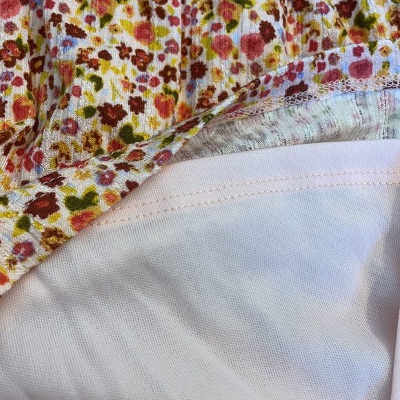 NWT L & XL LC Lauren Conrad floral print Bohemian pink orange flowy sundress - Picture 9 of 9